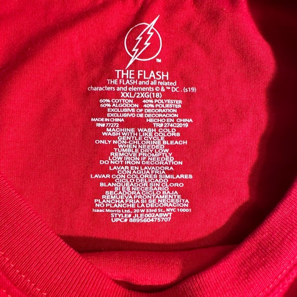 “The Flash” 3D Lenticular Changing Image Long Sleeve Red T-Shirt ~ Small Adult - Picture 14 of 17